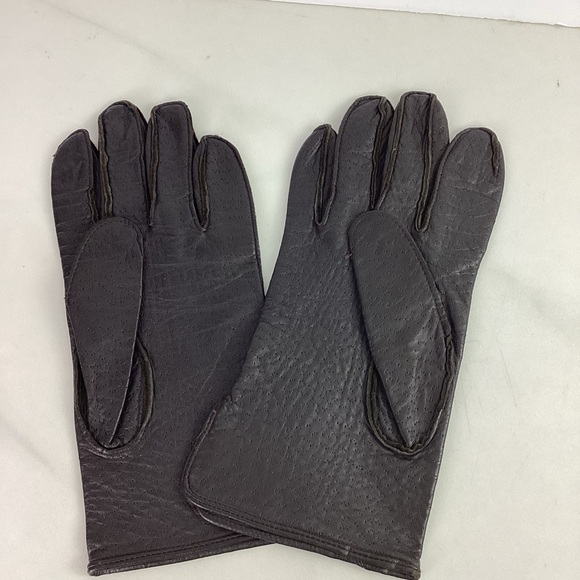 Vtg Cranbrook Leather Gloves Men's XL Dark Brown, Non-Lined - Picture 2 of 7